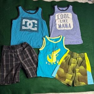 4/5T Hurley, George, DC,sport,Athletic Blue and Gray Kids Tank Tops/shorts
